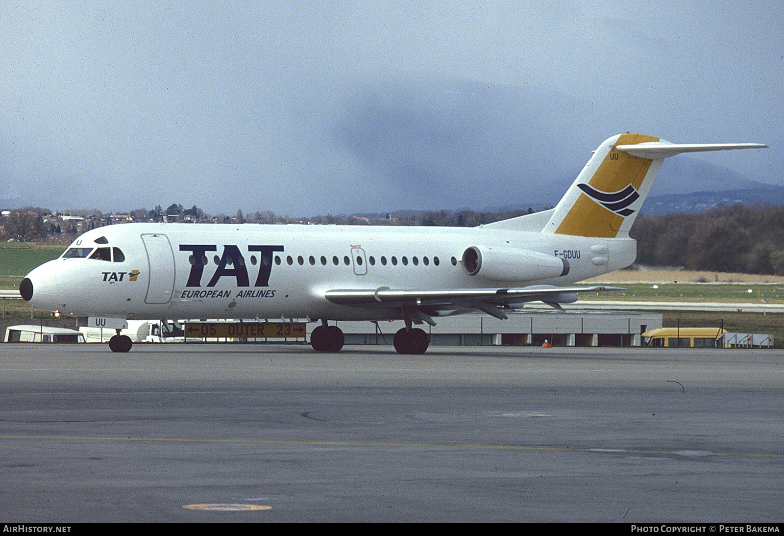 Aircraft Photo of F-GDUU | Fokker F28-2000 Fellowship | TAT European Airlines | AirHistory.net #718080