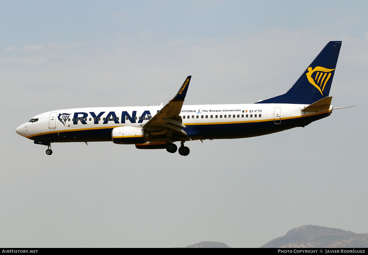 Aircraft Photo of EI-FTO | Boeing 737-800 | Ryanair | AirHistory.net #718245