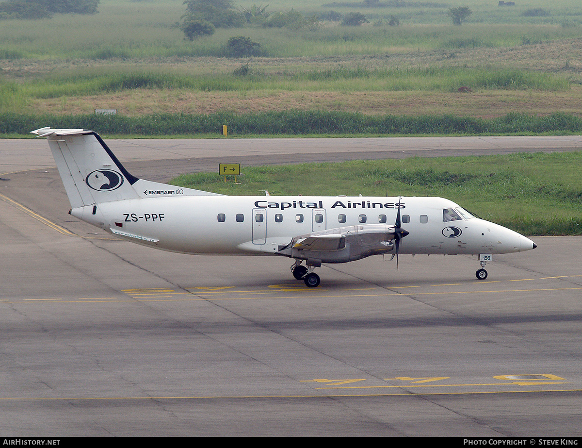 Aircraft Photo of ZS-PPF | Embraer EMB-120RT Brasilia | Capital Airlines | AirHistory.net #718405