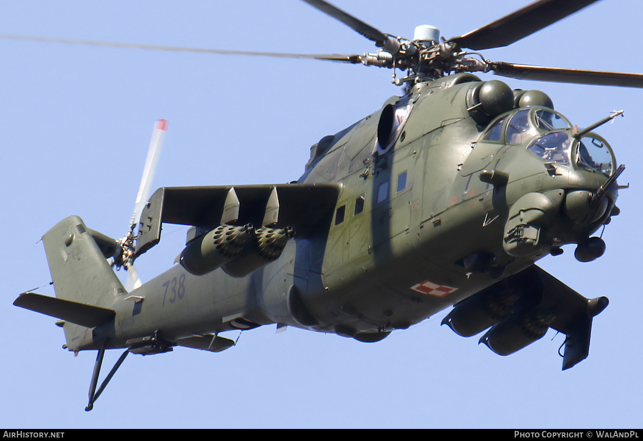 Aircraft Photo of 738 | Mil Mi-24W | Poland - Army | AirHistory.net #718440