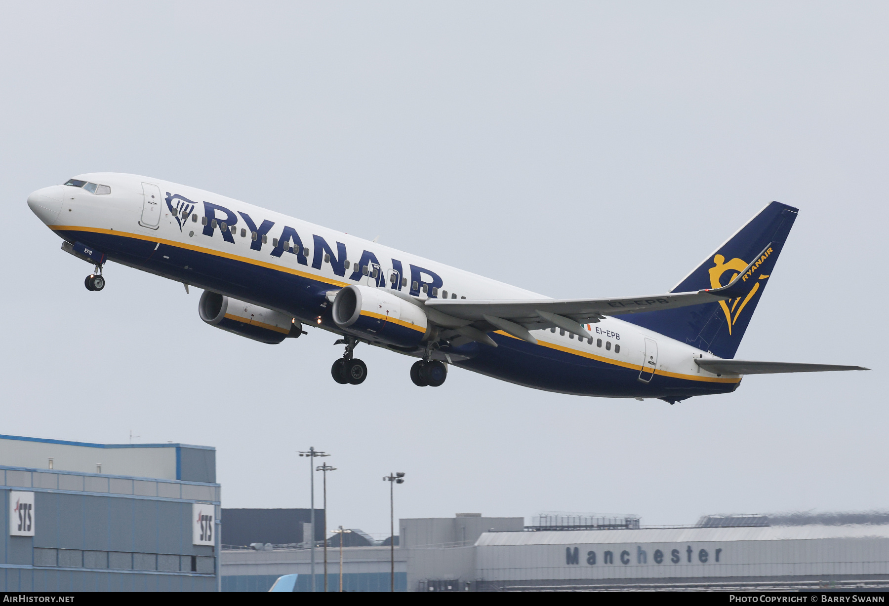 Aircraft Photo of EI-EPB | Boeing 737-8AS | Ryanair | AirHistory.net #718522