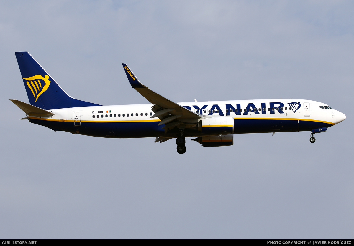 Aircraft Photo of EI-GDF | Boeing 737-800 | Ryanair | AirHistory.net #718547
