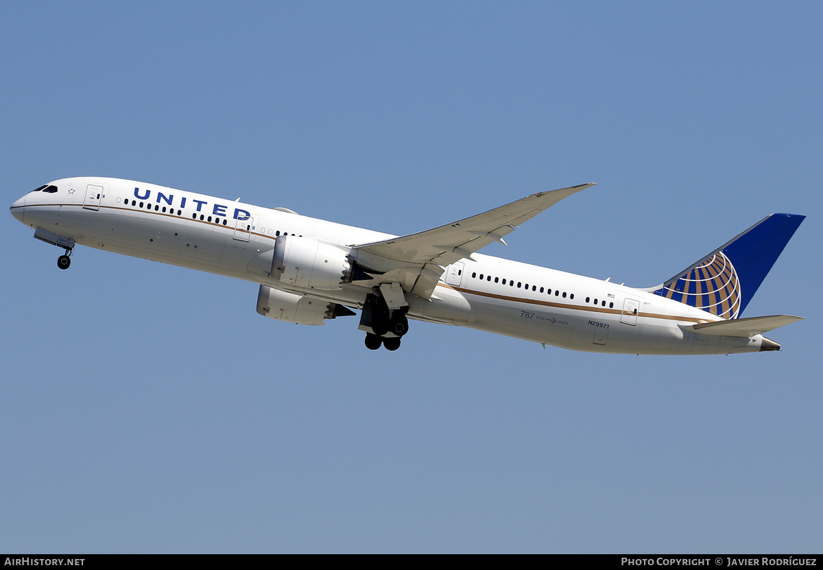 Aircraft Photo of N29971 | Boeing 787-9 Dreamliner | United Airlines | AirHistory.net #718574