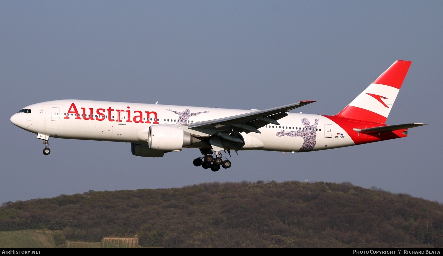 Aircraft Photo of OE-LPF | Boeing 777-2Q8/ER | Austrian Airlines | AirHistory.net #718743