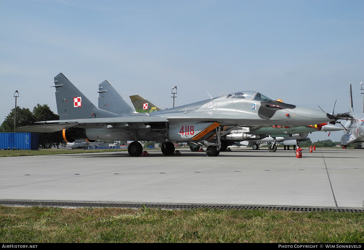 Aircraft Photo of 4118 | Mikoyan-Gurevich MiG-29G (9-12) | Poland - Air Force | AirHistory.net #718799