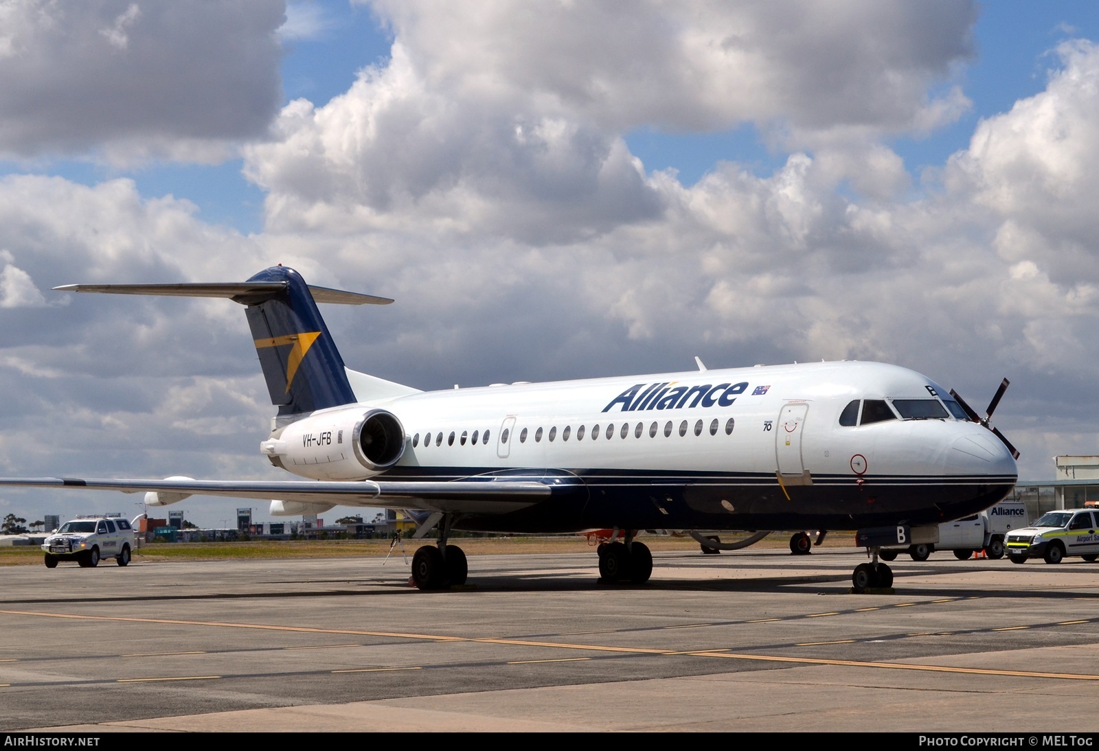 Aircraft Photo of VH-JFB | Fokker 70 (F28-0070) | Alliance Airlines | AirHistory.net #719097