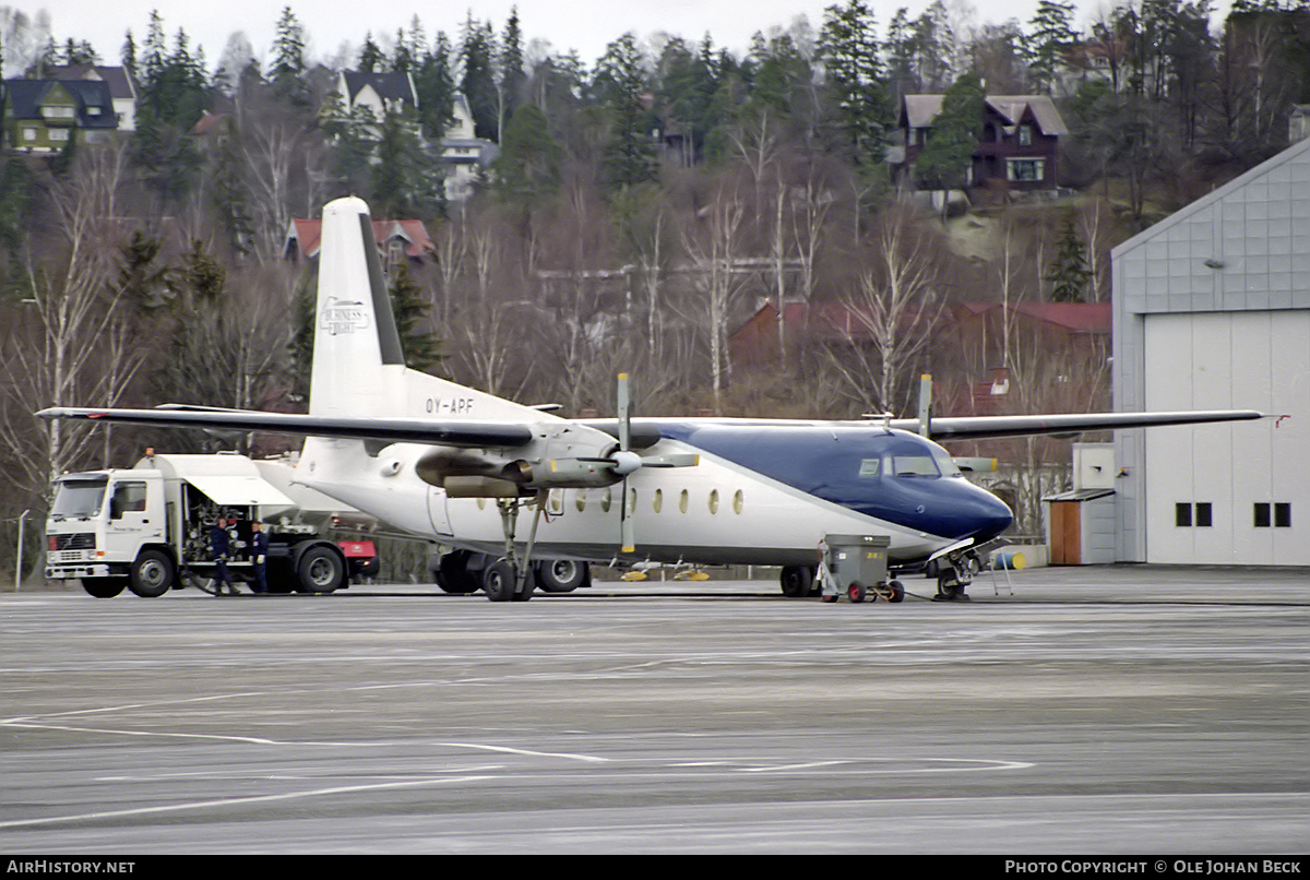 Aircraft Photo of OY-APF | Fokker F27-500 Friendship | Business Flight | AirHistory.net #719277