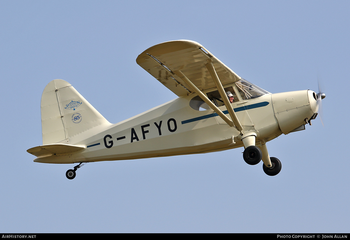 Aircraft Photo of G-AFYO | Stinson 105 HW-75 | AirHistory.net #719425