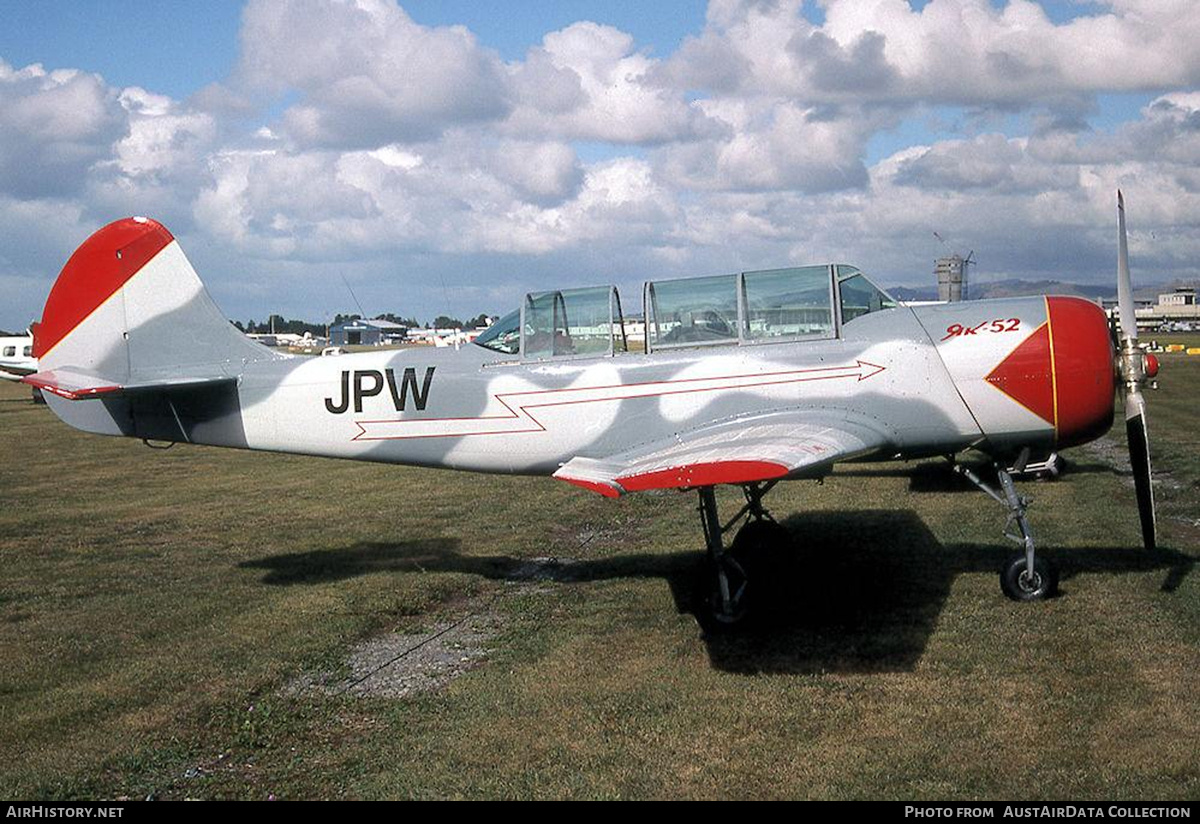 Aircraft Photo of ZK-JPW / JPW | Yakovlev Yak-52 | AirHistory.net #719466