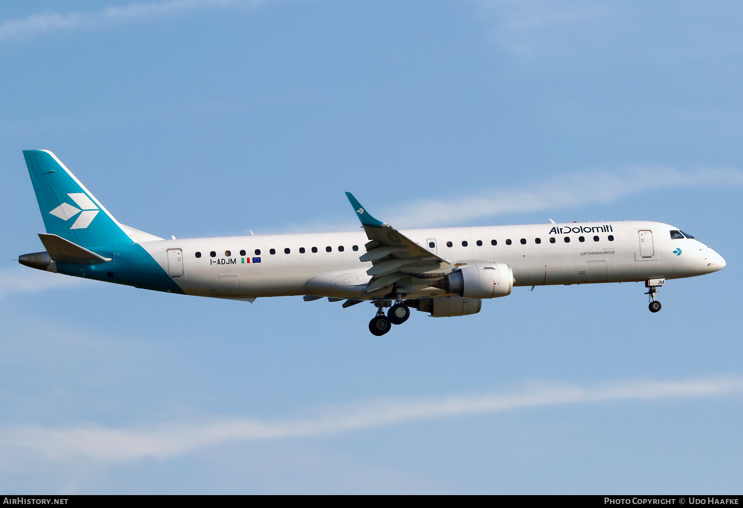 Aircraft Photo of I-ADJM | Embraer 195LR (ERJ-190-200LR) | Air Dolomiti | AirHistory.net #719711