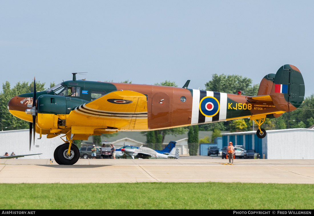 Aircraft Photo of N70GA / KJ508 | Beech D18S | Commemorative Air Force | UK - Air Force | AirHistory.net #719818