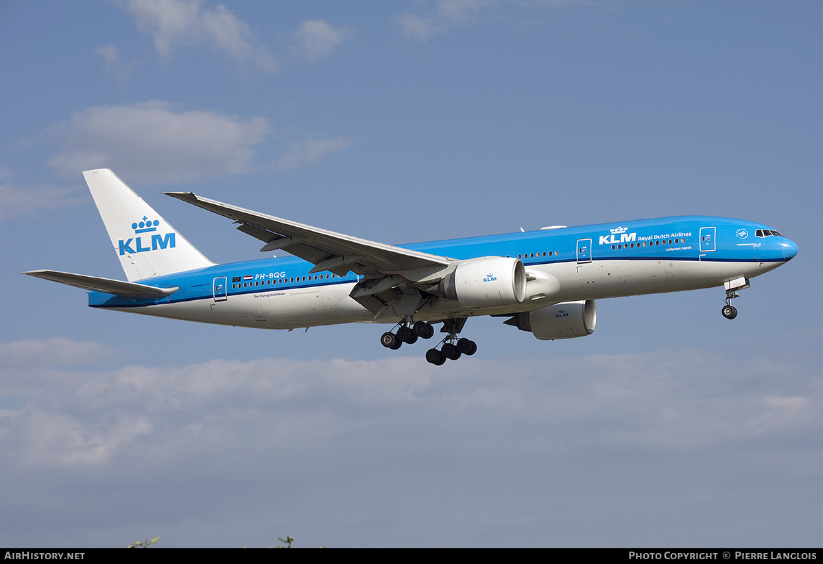 Aircraft Photo of PH-BQG | Boeing 777-206/ER | KLM - Royal Dutch Airlines | AirHistory.net #719909
