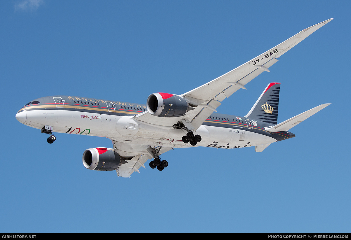 Aircraft Photo of JY-BAB | Boeing 787-8 Dreamliner | Royal Jordanian Airlines | AirHistory.net #719916