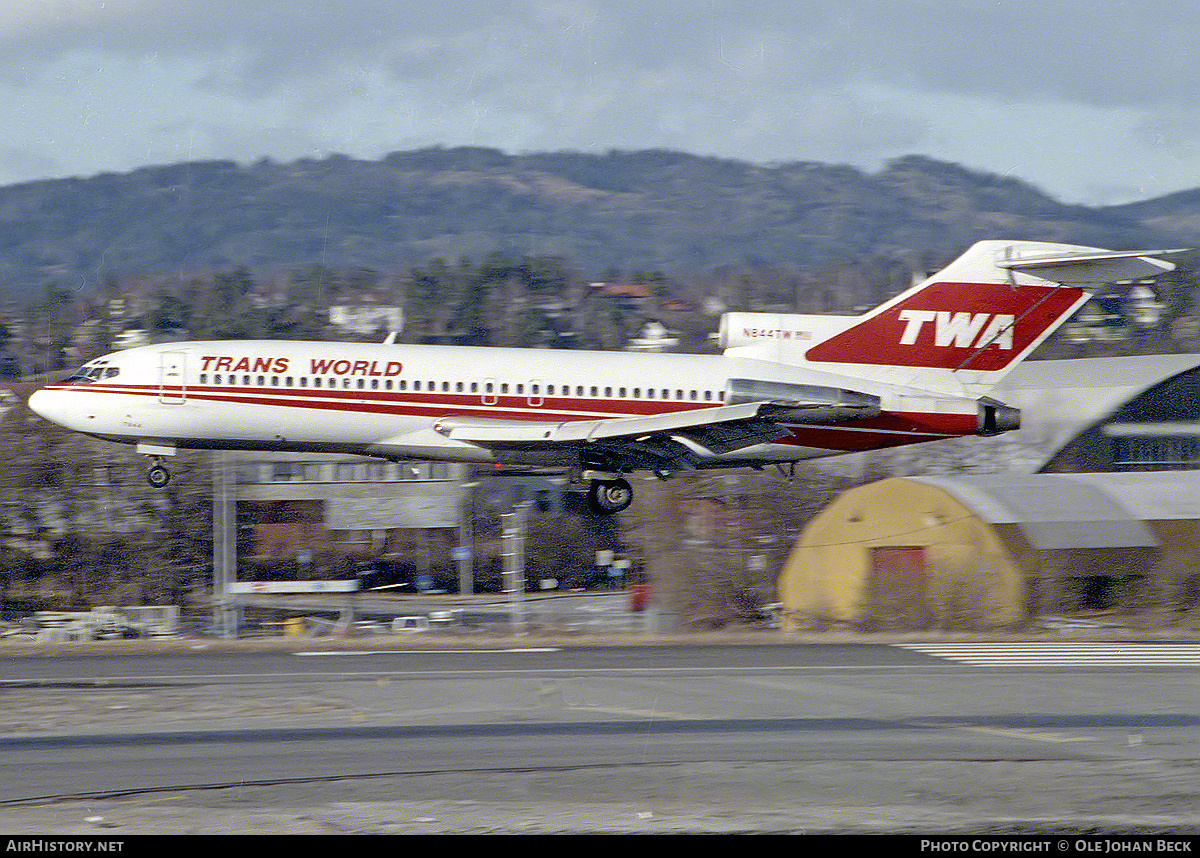 Aircraft Photo of N844TW | Boeing 727-31 | Trans World Airlines - TWA | AirHistory.net #720010