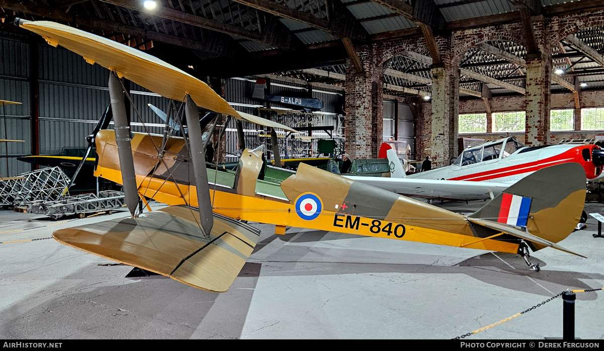 Aircraft Photo of EM840 / G-ANBY | De Havilland D.H. 82A Tiger Moth | UK - Air Force | AirHistory.net #720349