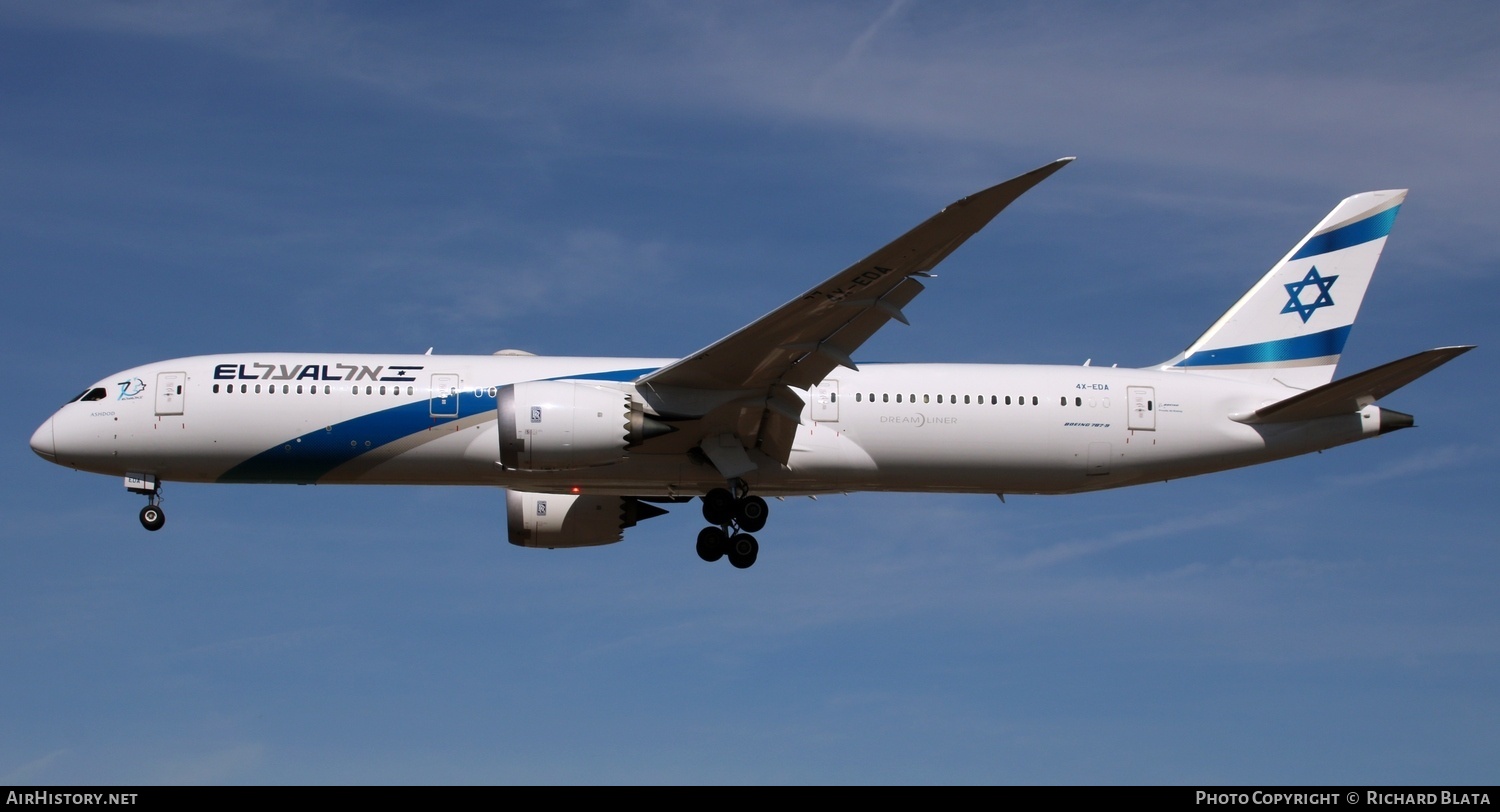 Aircraft Photo of 4X-EDA | Boeing 787-9 Dreamliner | El Al Israel Airlines | AirHistory.net #720427