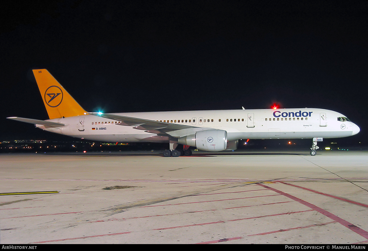Aircraft Photo of D-ABNS | Boeing 757-230 | Condor Flugdienst | AirHistory.net #720572