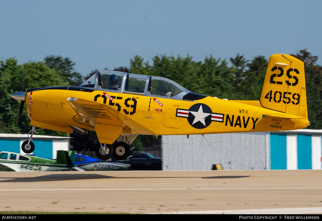 Aircraft Photo of N334JV / 144059 | Beech T-34B Mentor | USA - Navy | AirHistory.net #720604