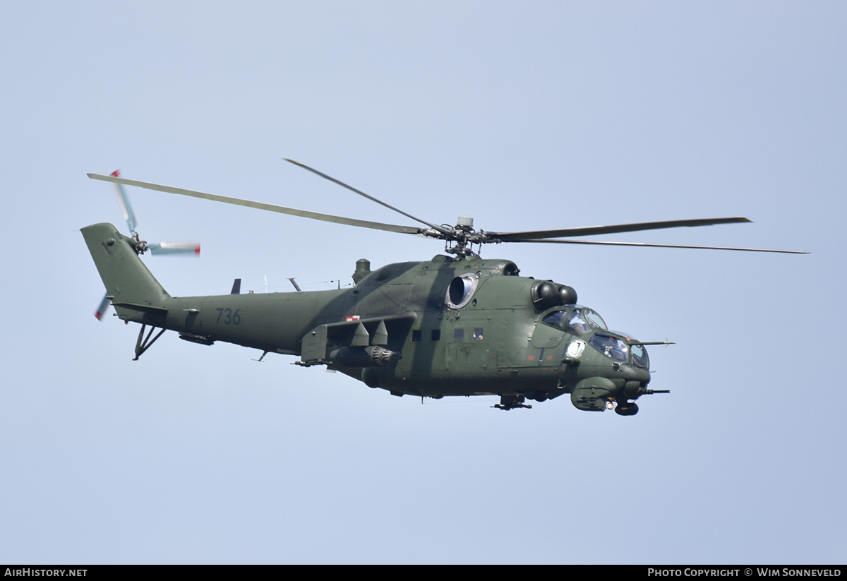 Aircraft Photo of 736 | Mil Mi-24W | Poland - Army | AirHistory.net #720710
