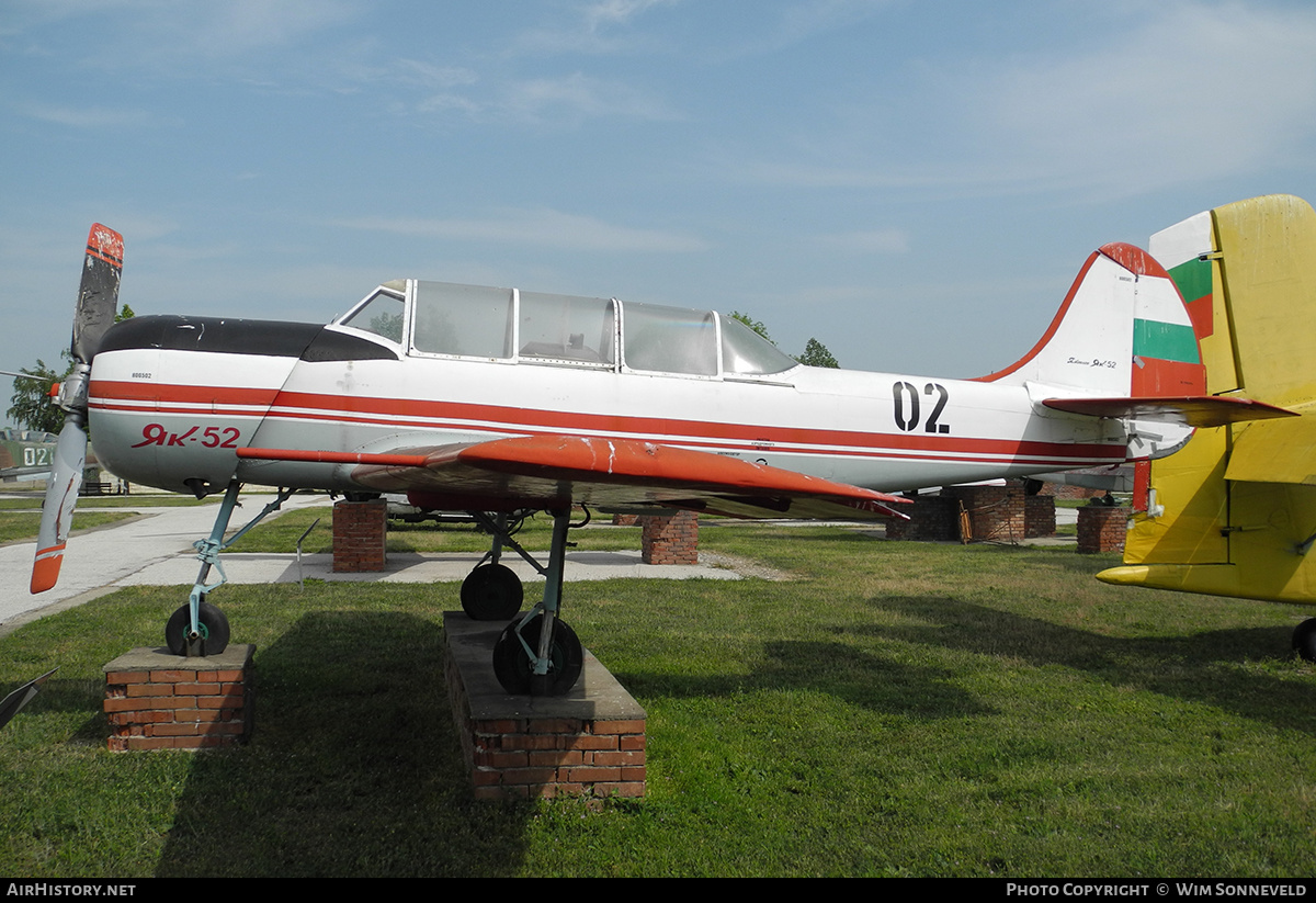 Aircraft Photo of 02 | Yakovlev Yak-52 | Bulgaria - Air Force | AirHistory.net #720763