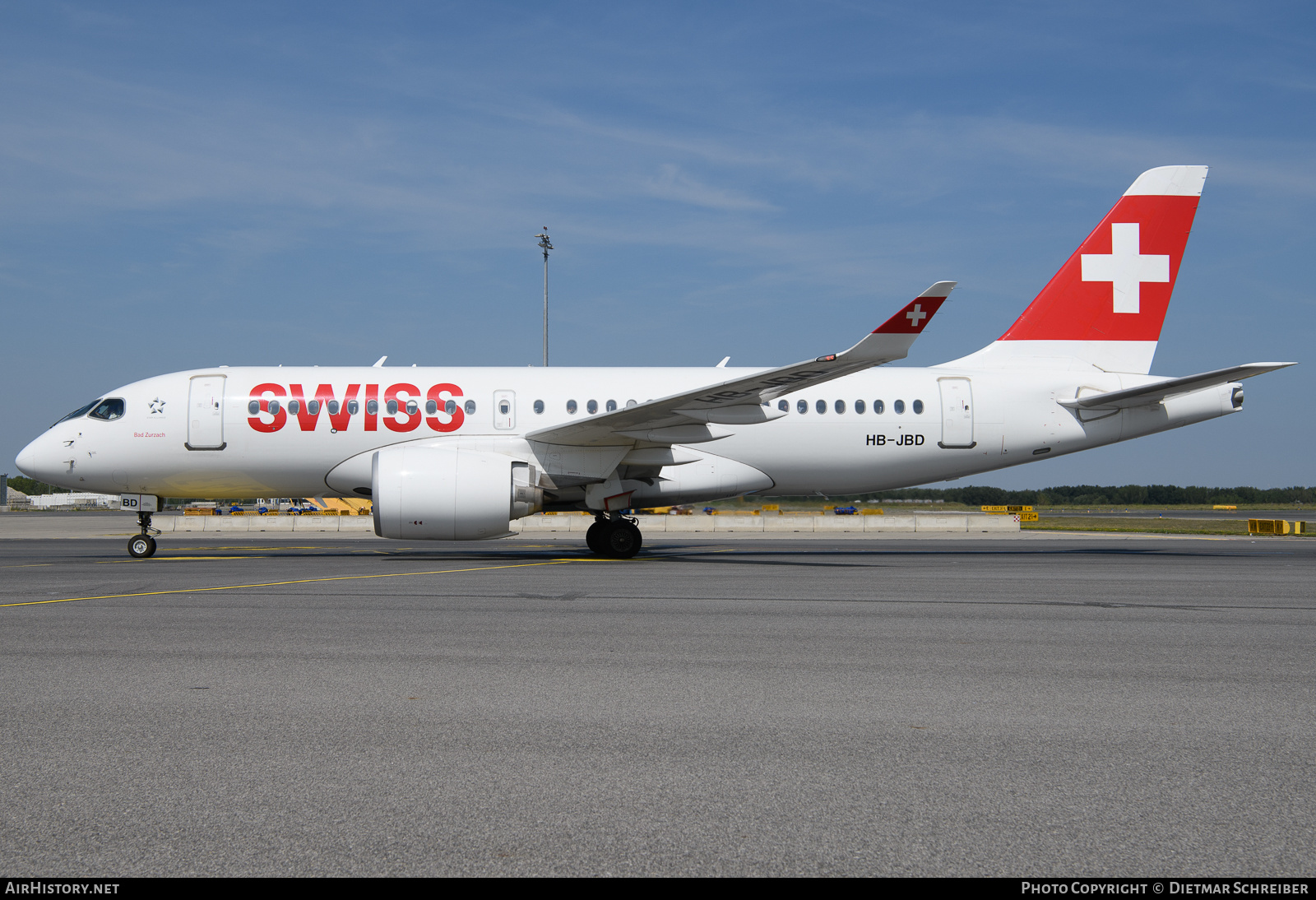 Aircraft Photo of HB-JBD | Bombardier CSeries CS100 (BD-500-1A10) | Swiss International Air Lines | AirHistory.net #720913