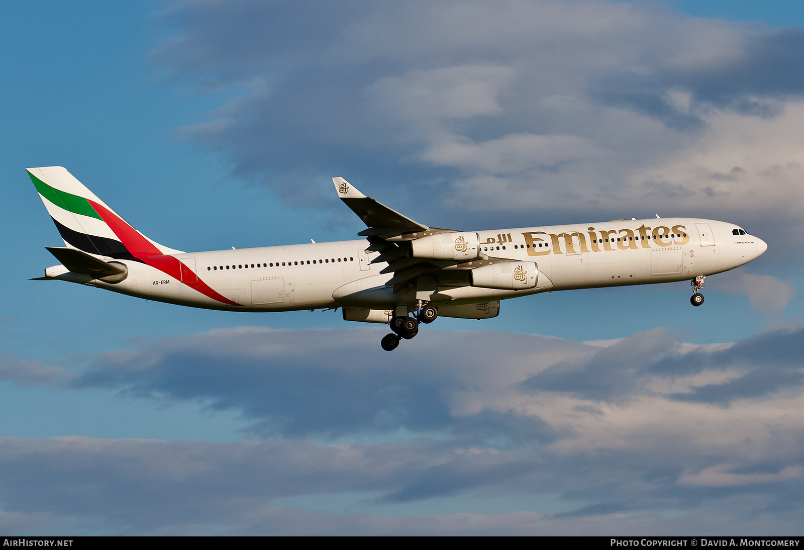 Aircraft Photo of A6-ERM | Airbus A340-313X | Emirates | AirHistory.net #720928