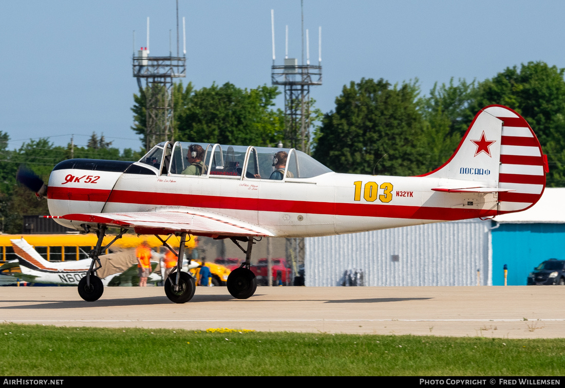 Aircraft Photo of N32YK | Yakovlev Yak-52 | Soviet Union - DOSAAF | AirHistory.net #721060