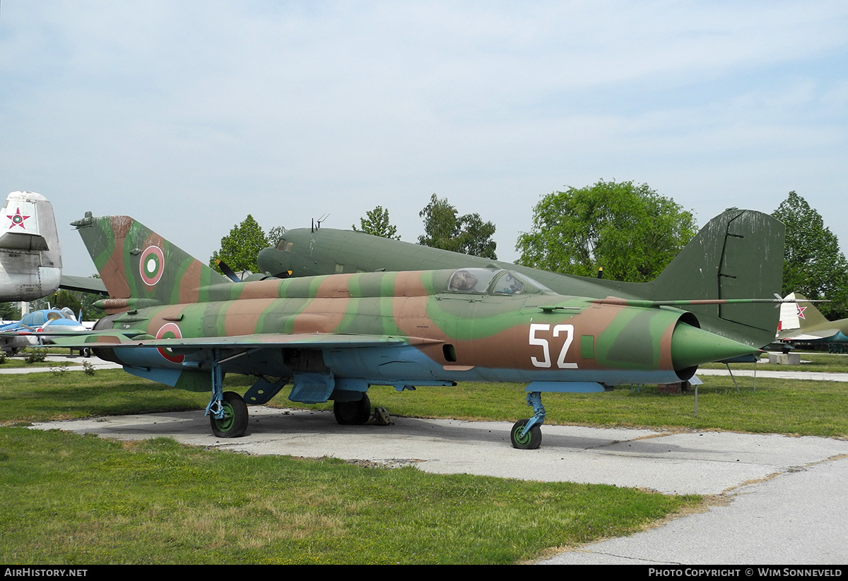 Aircraft Photo of 52 | Mikoyan-Gurevich MiG-21MF | Bulgaria - Air Force | AirHistory.net #721173