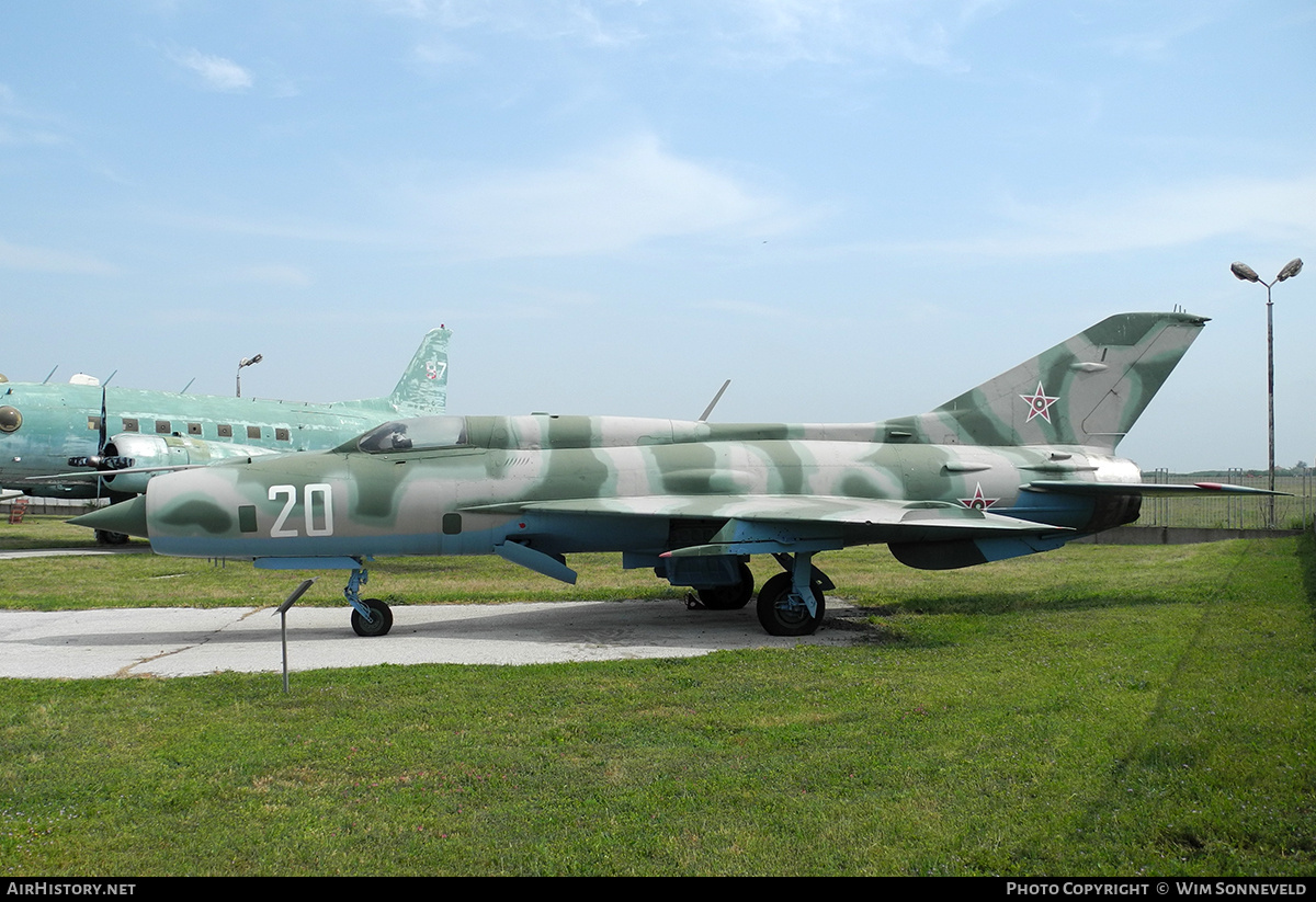 Aircraft Photo of 20 | Mikoyan-Gurevich MiG-21PF | Bulgaria - Air Force | AirHistory.net #721226