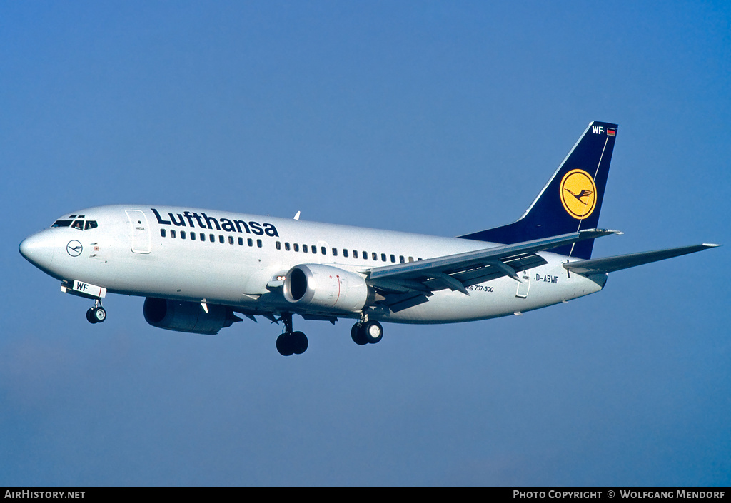 Aircraft Photo of D-ABWF | Boeing 737-330 | Lufthansa | AirHistory.net #721303