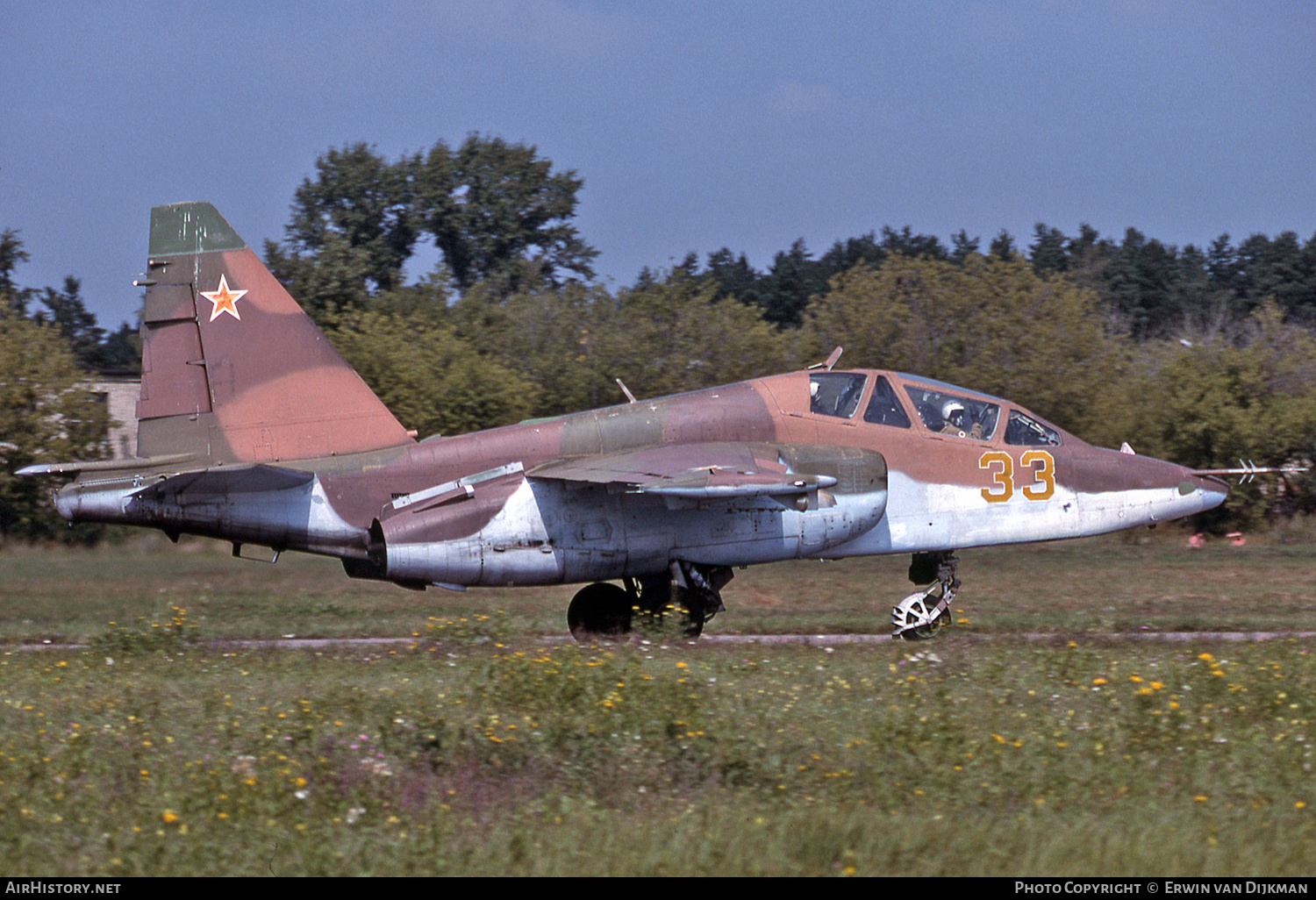 Aircraft Photo of 33 yellow | Sukhoi Su-25UB | Russia - Air Force | AirHistory.net #721431