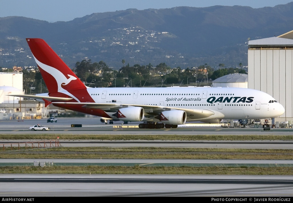 Aircraft Photo of VH-OQK | Airbus A380-842 | Qantas | AirHistory.net #721454