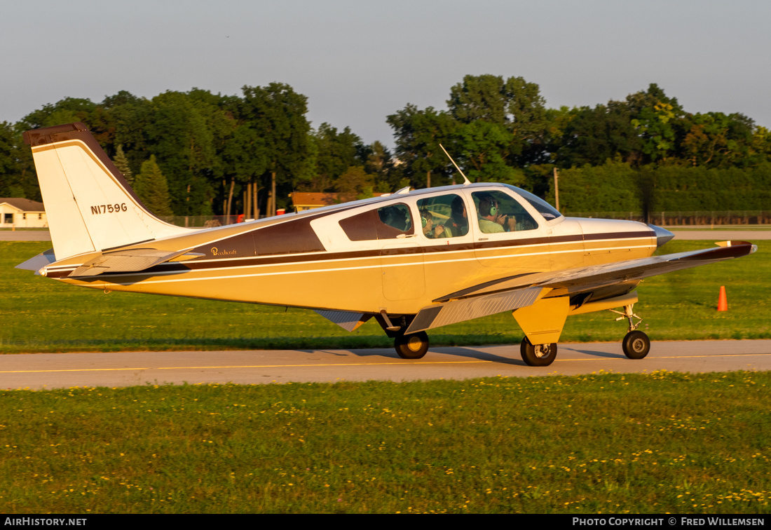 Aircraft Photo of N1759G | Beech 35-B33 Debonair | AirHistory.net #721523