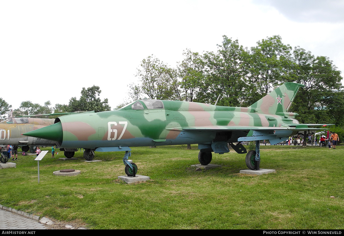 Aircraft Photo of 67 | Mikoyan-Gurevich MiG-21PFM | Bulgaria - Air Force | AirHistory.net #721624