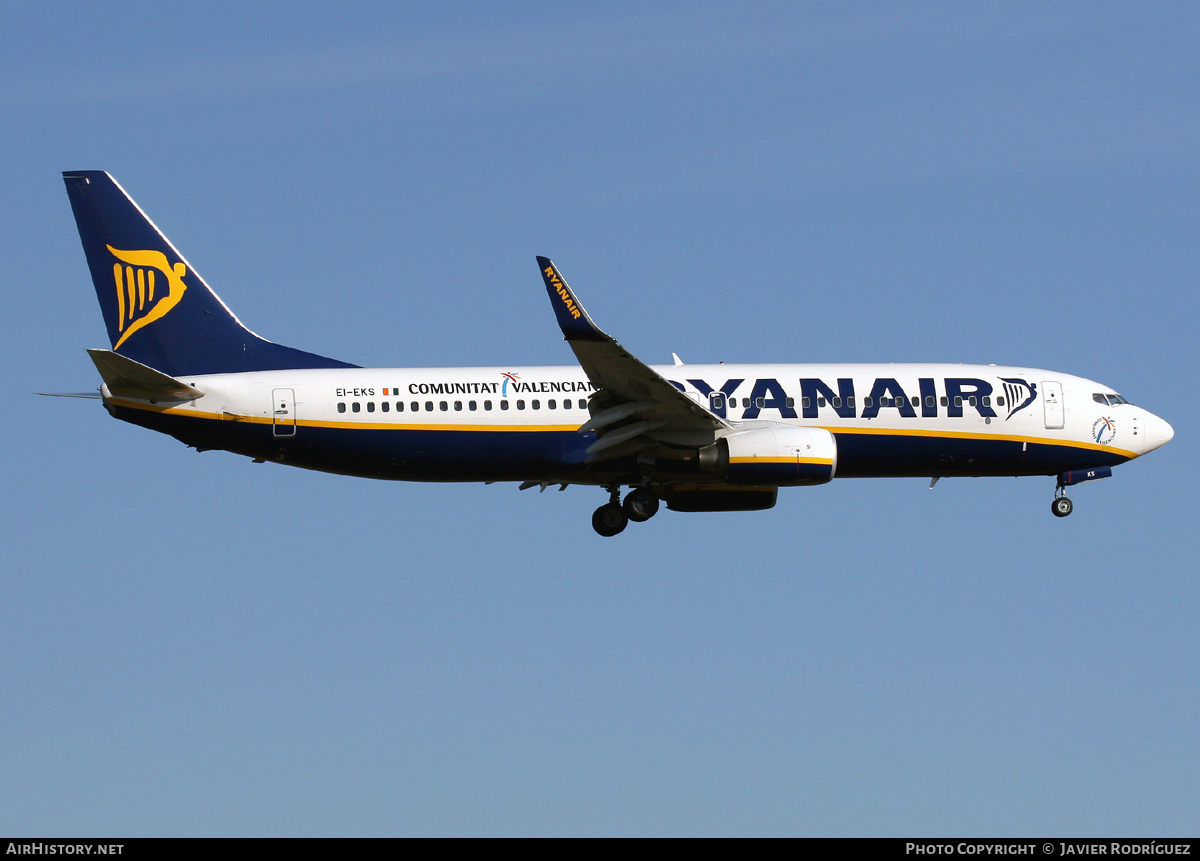 Aircraft Photo of EI-EKS | Boeing 737-8AS | Ryanair | AirHistory.net #721897