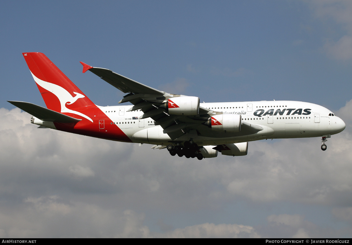 Aircraft Photo of VH-OQE | Airbus A380-842 | Qantas | AirHistory.net #721917