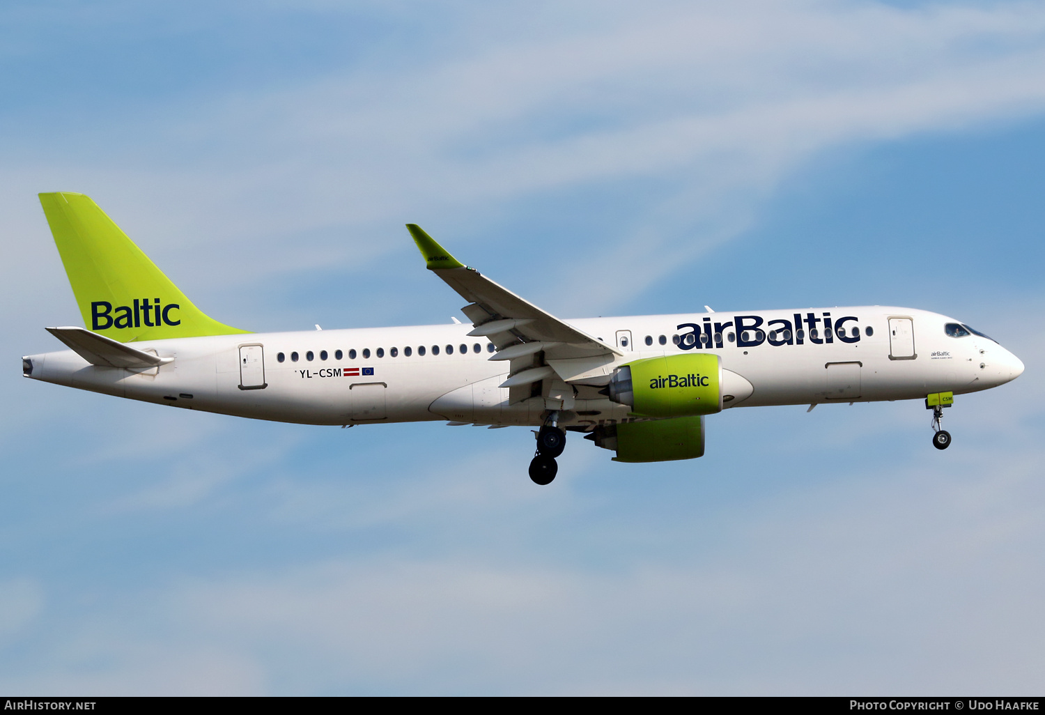 Aircraft Photo of YL-CSM | Airbus A220-371 (BD-500-1A11) | AirBaltic | AirHistory.net #721921
