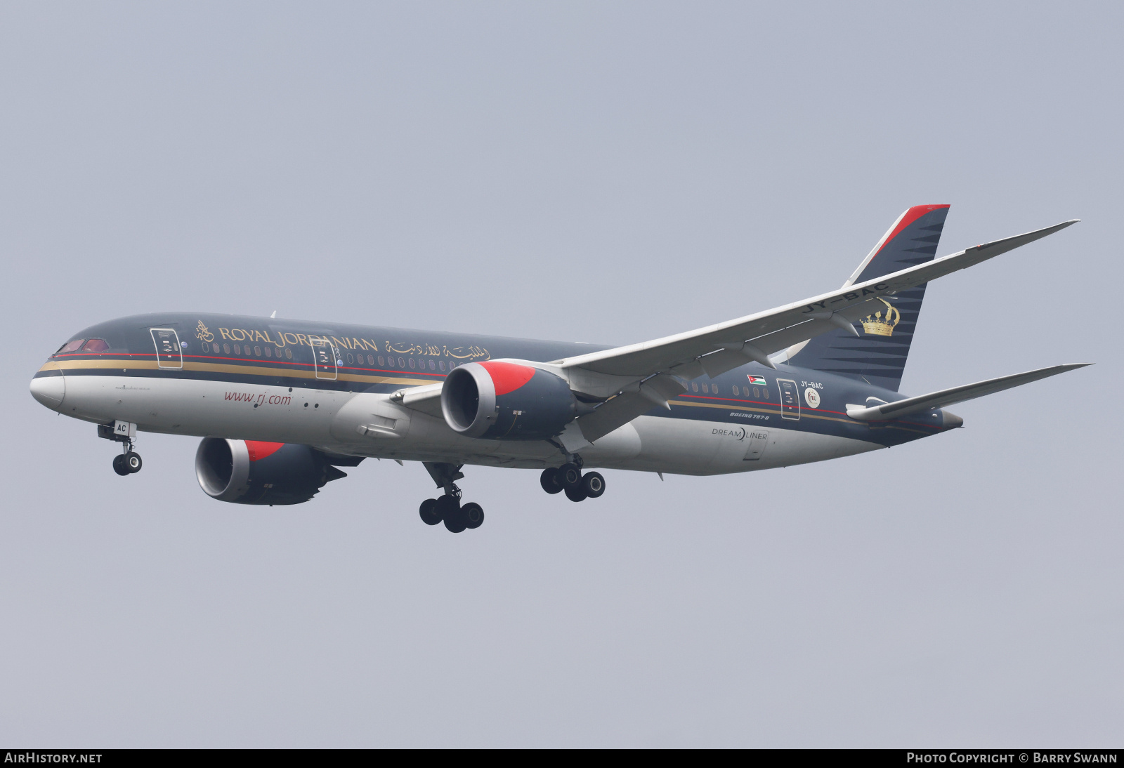 Aircraft Photo of JY-BAC | Boeing 787-8 Dreamliner | Royal Jordanian Airlines | AirHistory.net #721922