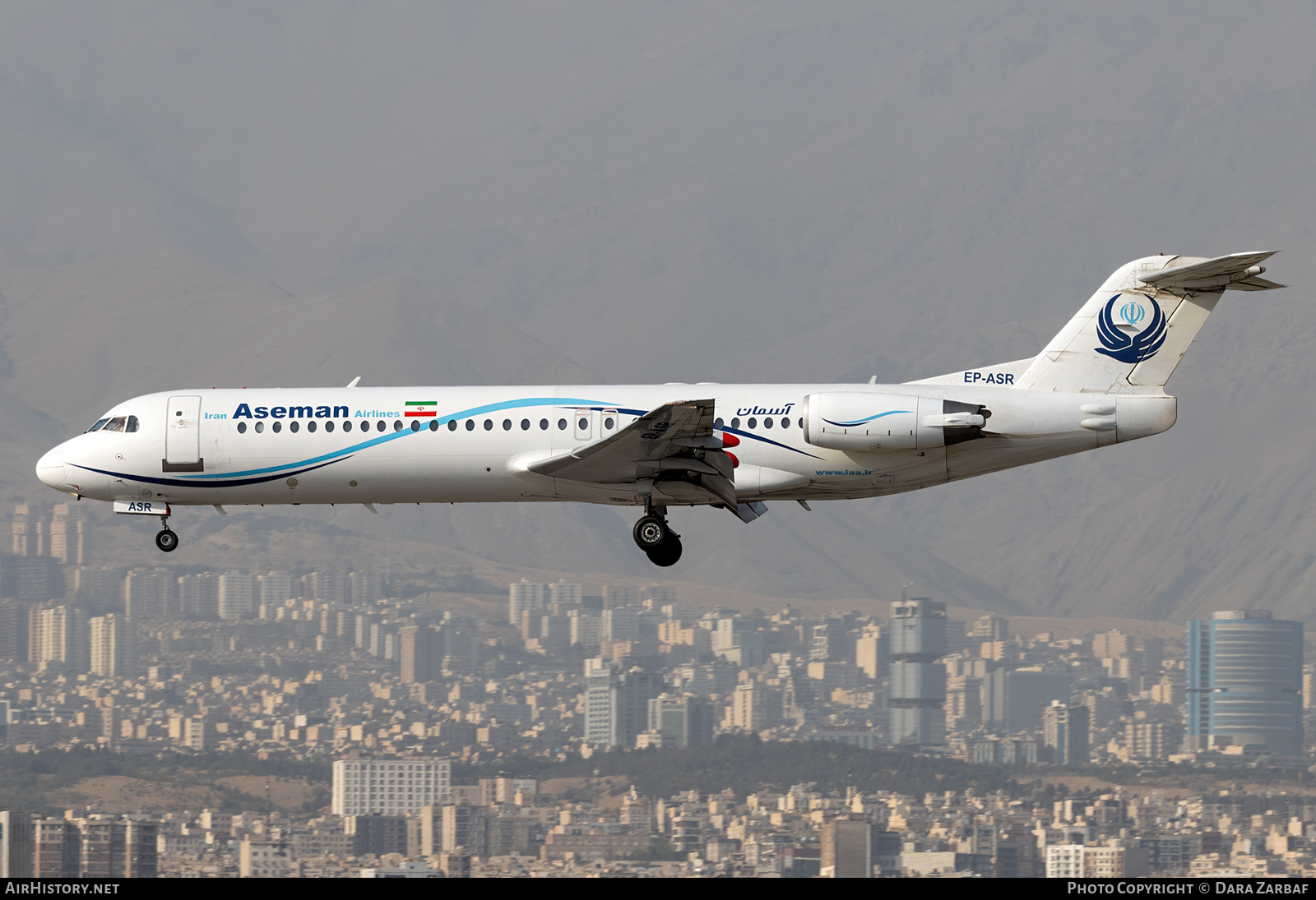 Aircraft Photo of EP-ASR | Fokker 100 (F28-0100) | Iran Aseman Airlines | AirHistory.net #722166