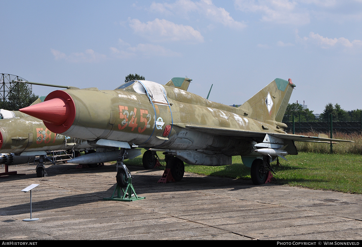 Aircraft Photo of 545 / 2221 | Mikoyan-Gurevich MiG-21SPS-K | East Germany - Air Force | AirHistory.net #722211