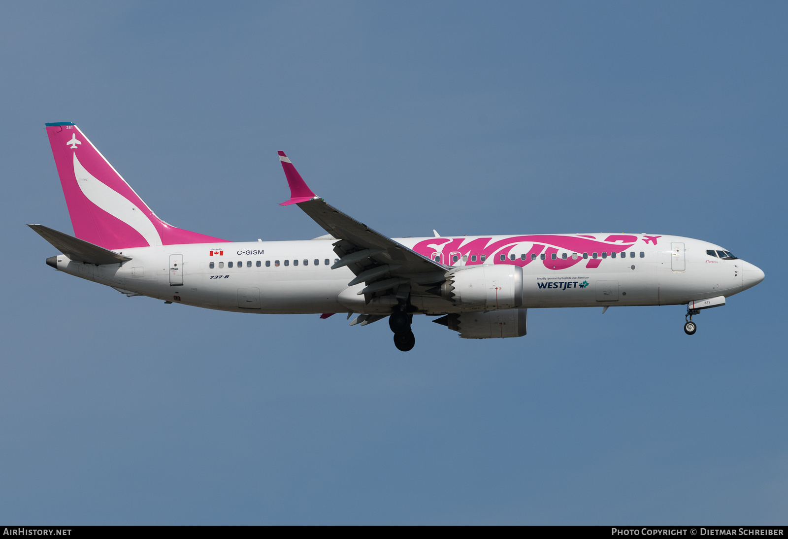 Aircraft Photo of C-GISM | Boeing 737-8 Max 8 | Swoop | AirHistory.net #722219