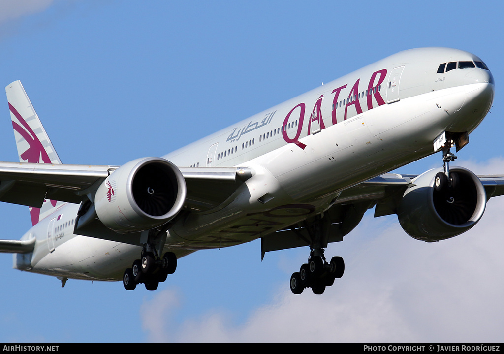 Aircraft Photo of A7-BAH | Boeing 777-3DZ/ER | Qatar Airways | AirHistory.net #722353