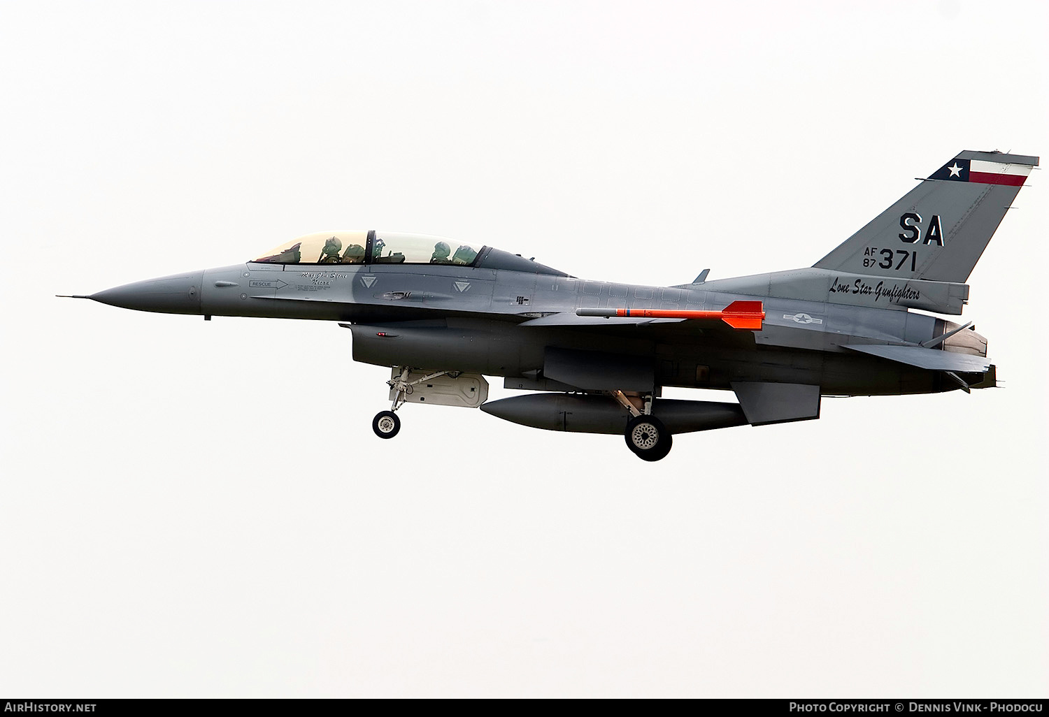Aircraft Photo of 87-0371 / AF87-371 | General Dynamics F-16D Fighting Falcon | USA - Air Force | AirHistory.net #722488