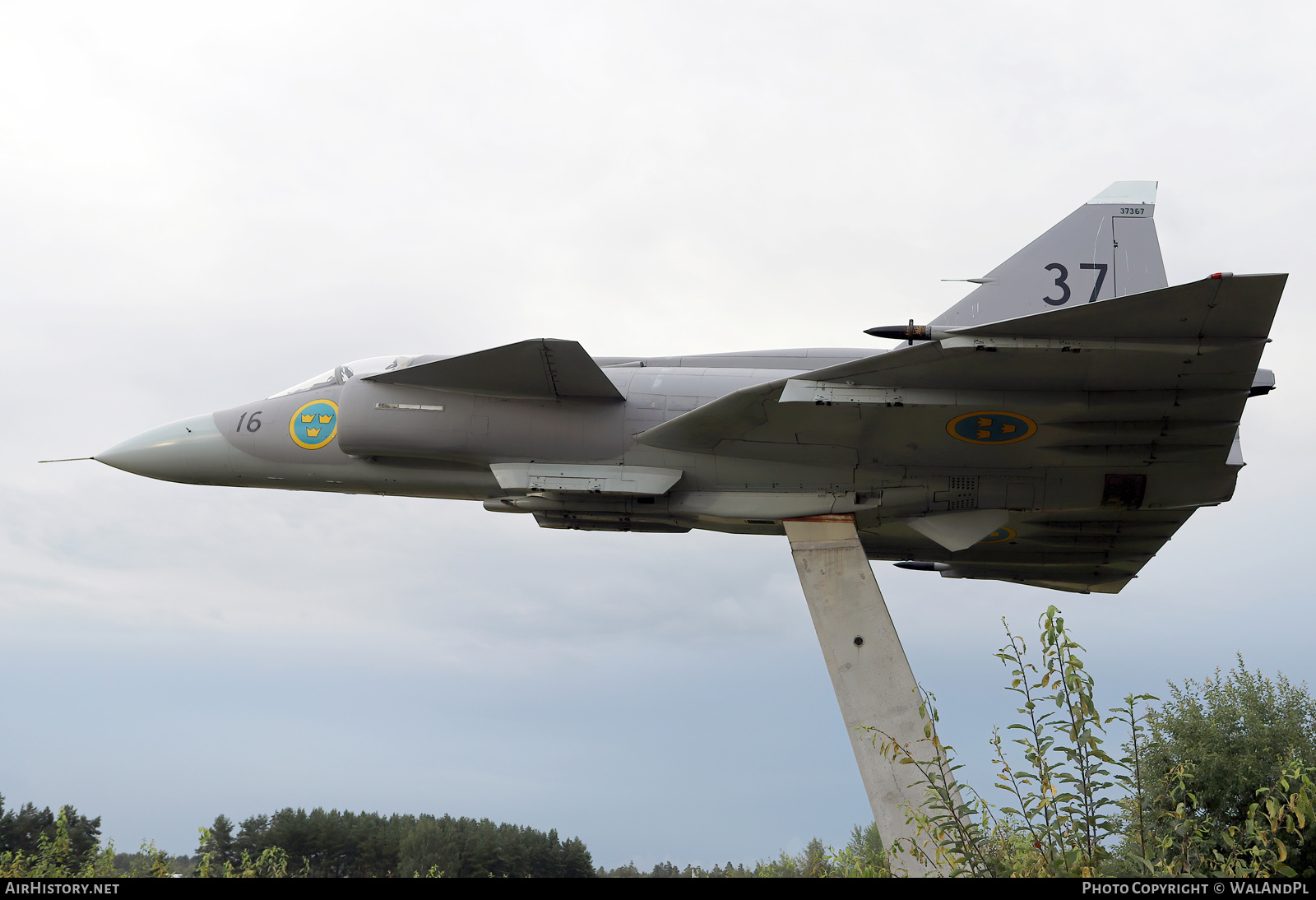 Aircraft Photo of 37367 | Saab JA37 Viggen | Sweden - Air Force | AirHistory.net #722493