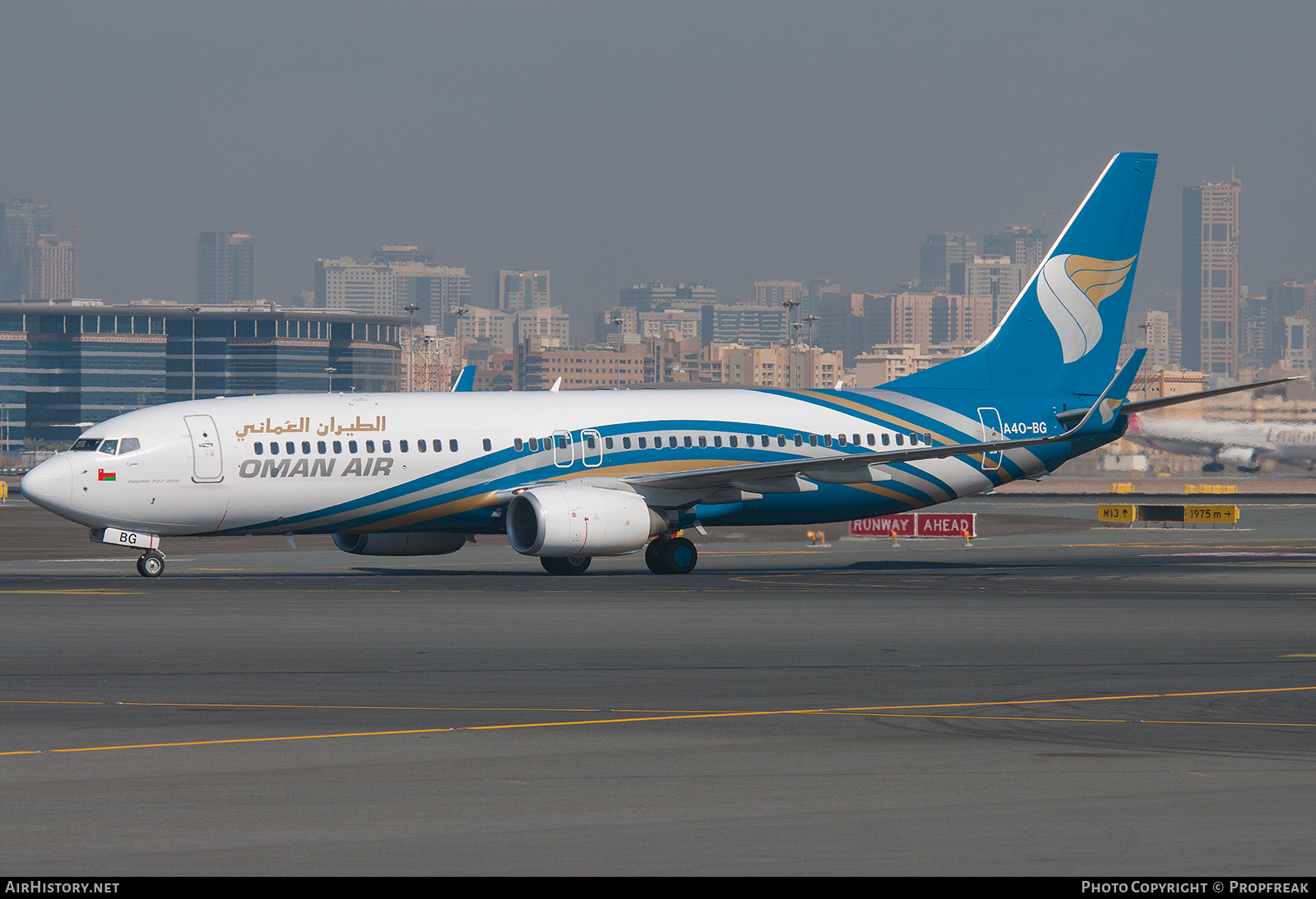 Aircraft Photo of A4O-BG | Boeing 737-8FZ | Oman Air | AirHistory.net #722621