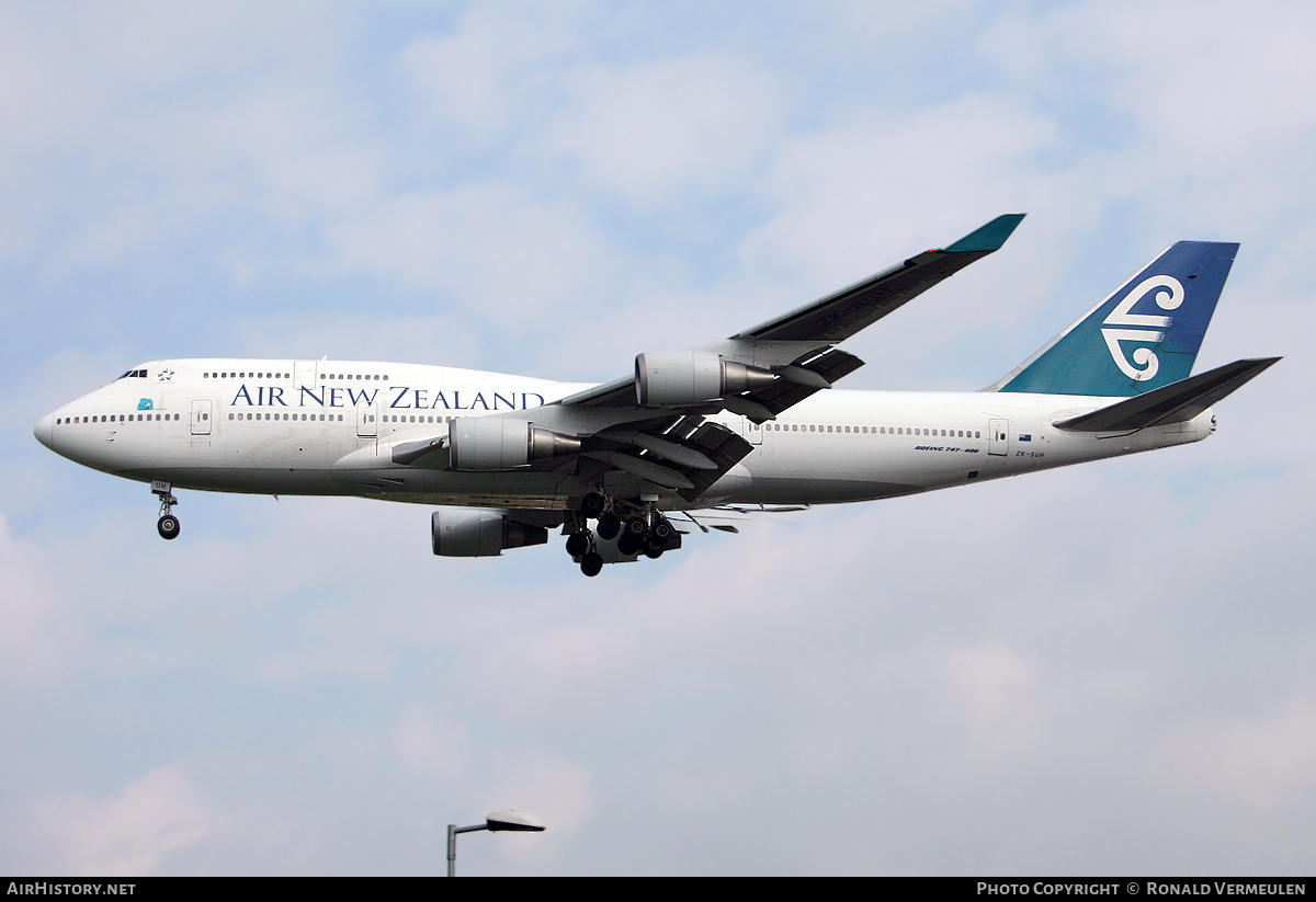 Aircraft Photo of ZK-SUH | Boeing 747-475 | Air New Zealand | AirHistory.net #722623