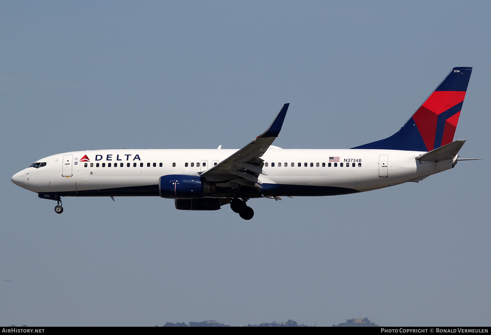 Aircraft Photo of N3734B | Boeing 737-832 | Delta Air Lines | AirHistory.net #722626