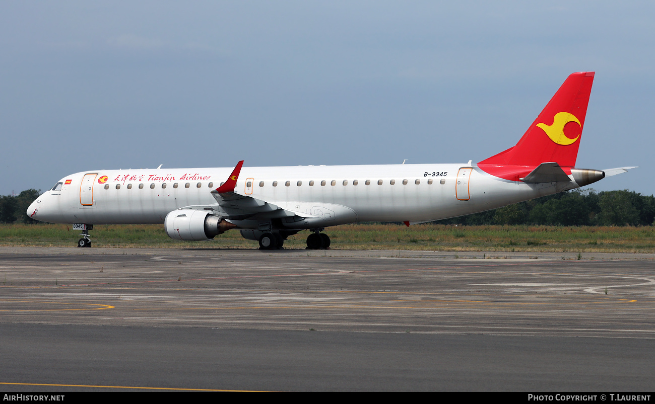 Aircraft Photo of B-3345 | Embraer 195LR (ERJ-190-200LR) | Tianjin Airlines | AirHistory.net #722699