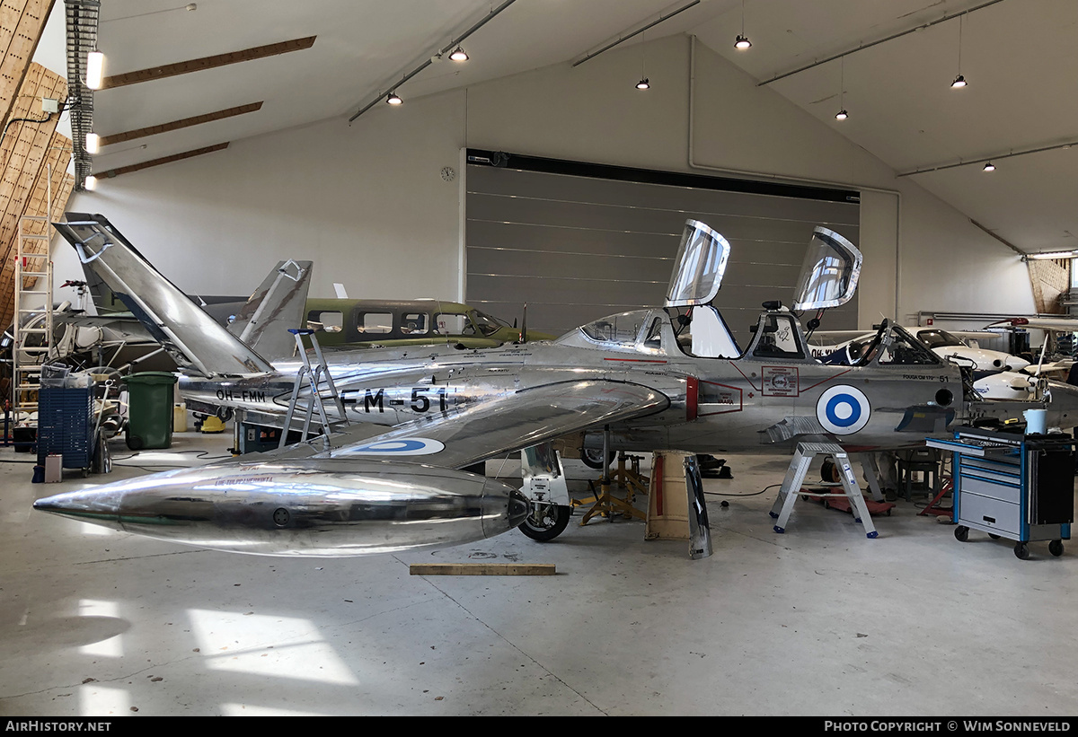 Aircraft Photo of OH-FMM / FM-51 | Fouga CM-170R Magister | Finland - Air Force | AirHistory.net #722739