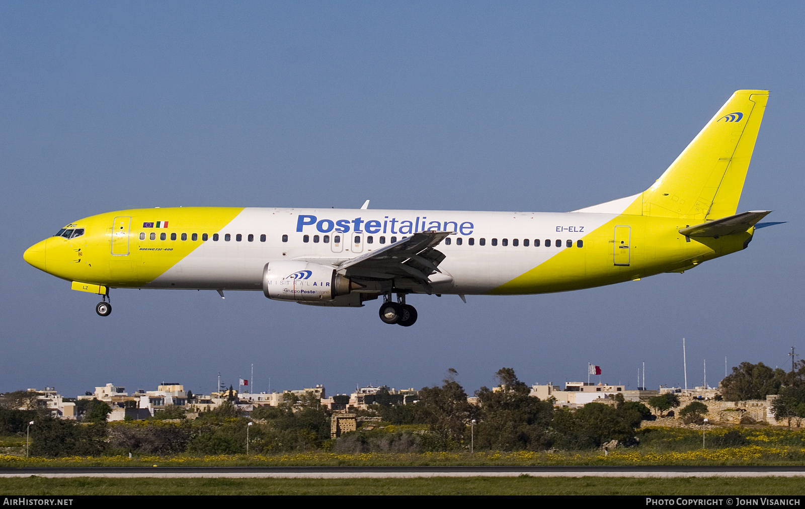 Aircraft Photo of EI-ELZ | Boeing 737-4Q8 | Poste Italiane | AirHistory.net #722751